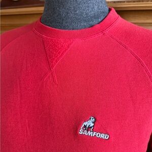 johnnie-O 🏈 Men’s Red ‘SAMFORD BULLDOGS, Red Cotton Crewneck Sweatshirt - Sz S